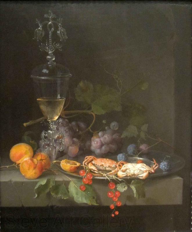 Abraham Mignon Still Life with Crabs on a Pewter Plate France oil painting art